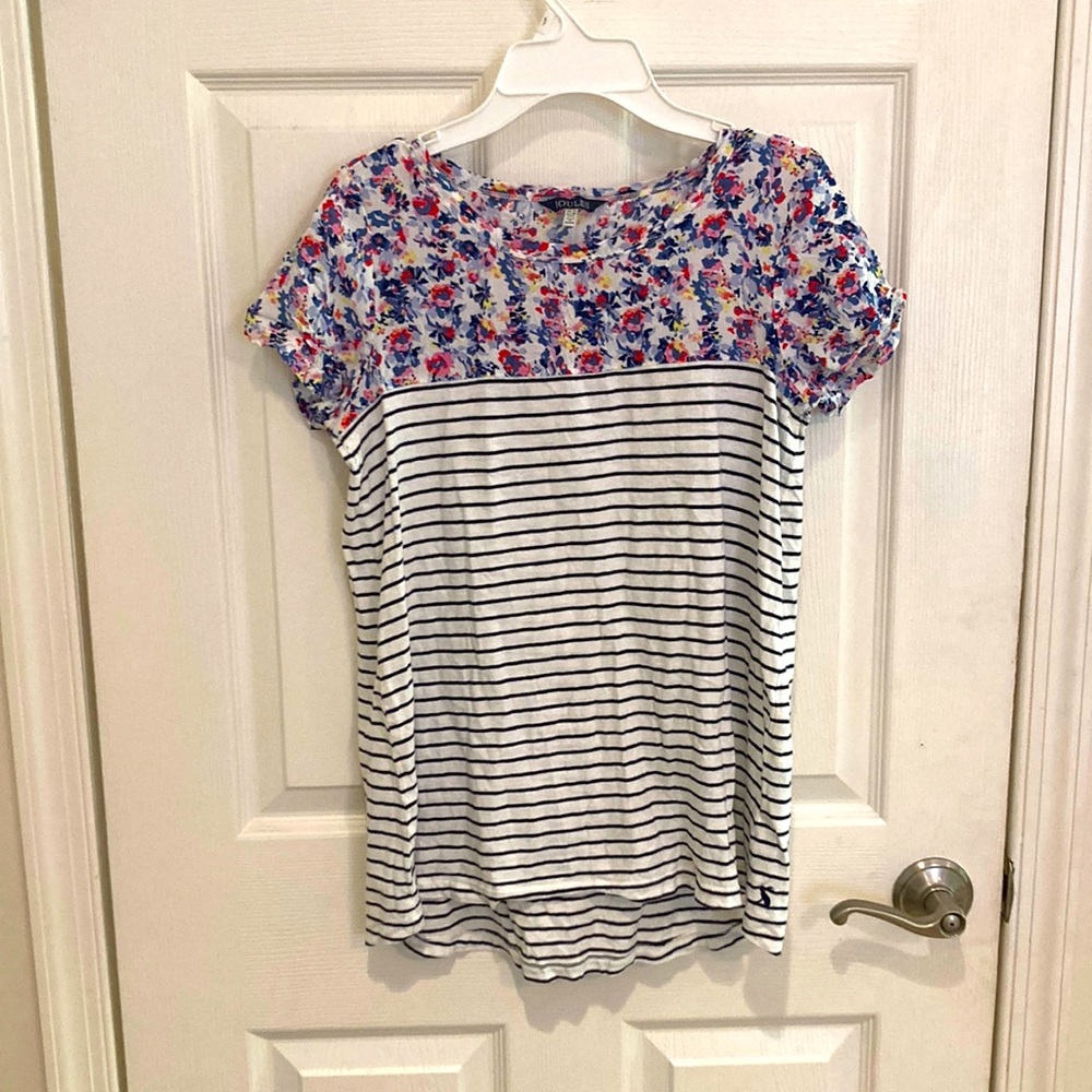 Joules women’s striped/floral top. Size 6